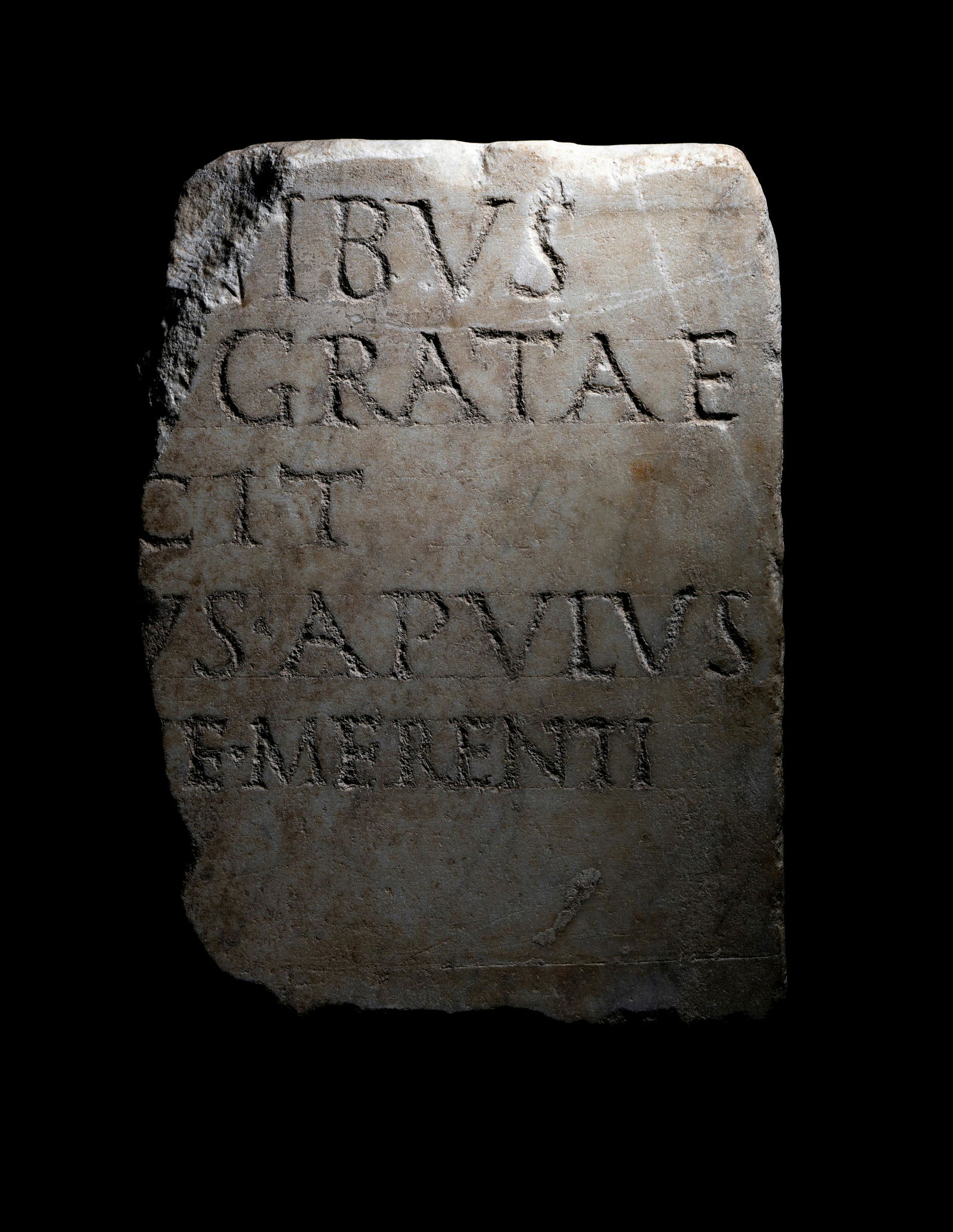 A Roman Marble Fragment with Latin Inscription (1 of 5)