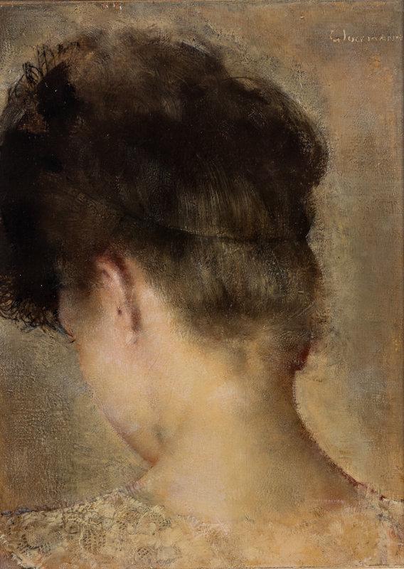 Grigory Gluckmann (Russian, 1898–1973) Colette: Grigory Gluckmann (Russian, 1898–1973) Colette oil on panel signed Gluckmann (upper right) 14 1/2 x 11 1/4 inches. This lot is located in Chicago. Property from an Estate, S