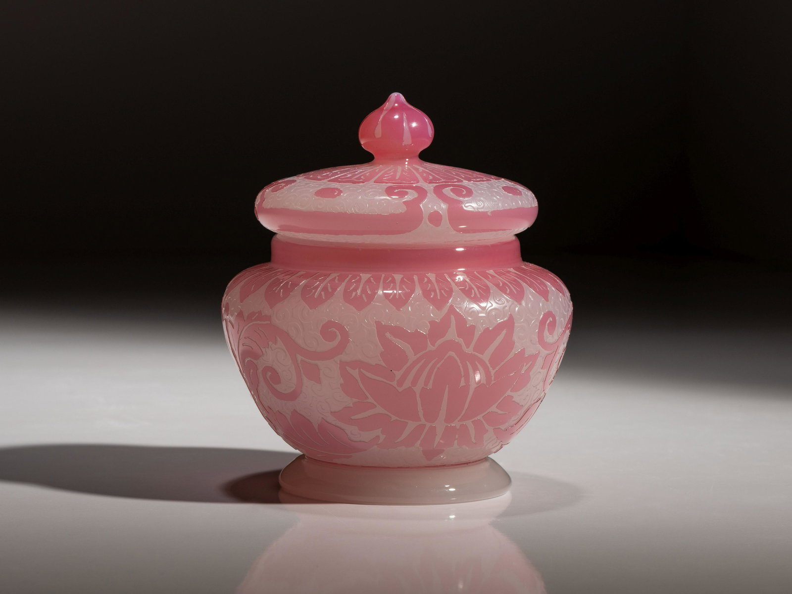 Attributed to Steuben American, Early 20th Century Lidded Jar (1 of 6)
