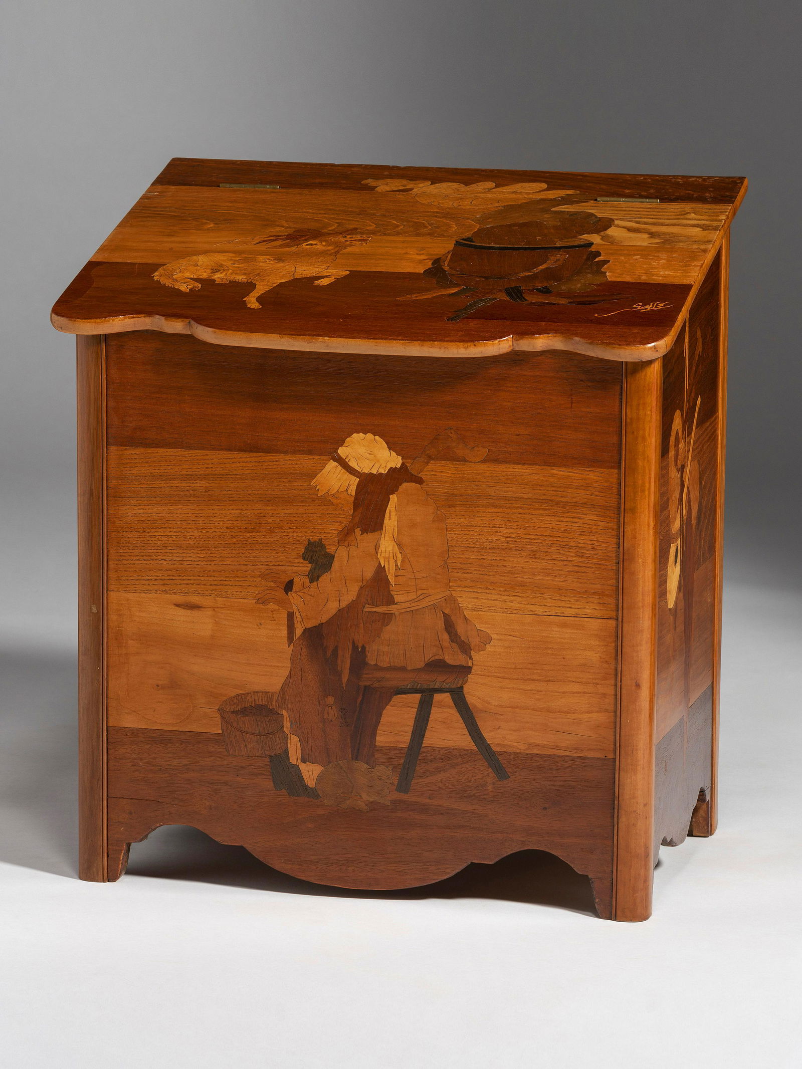 Émile Gallé (French, 1846–1904) Kindling Bin (1 of 8)