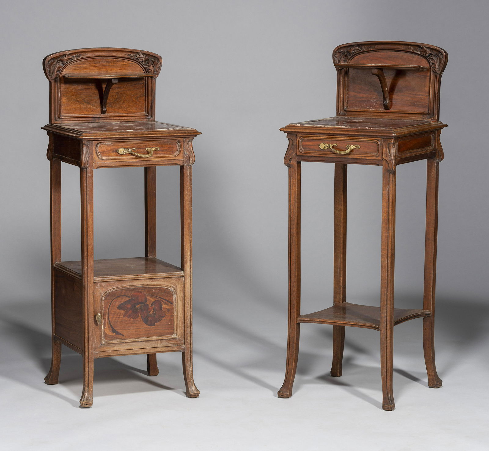 Art Nouveau French, Early 20th Century Two Pedestal Tables (1 of 8)