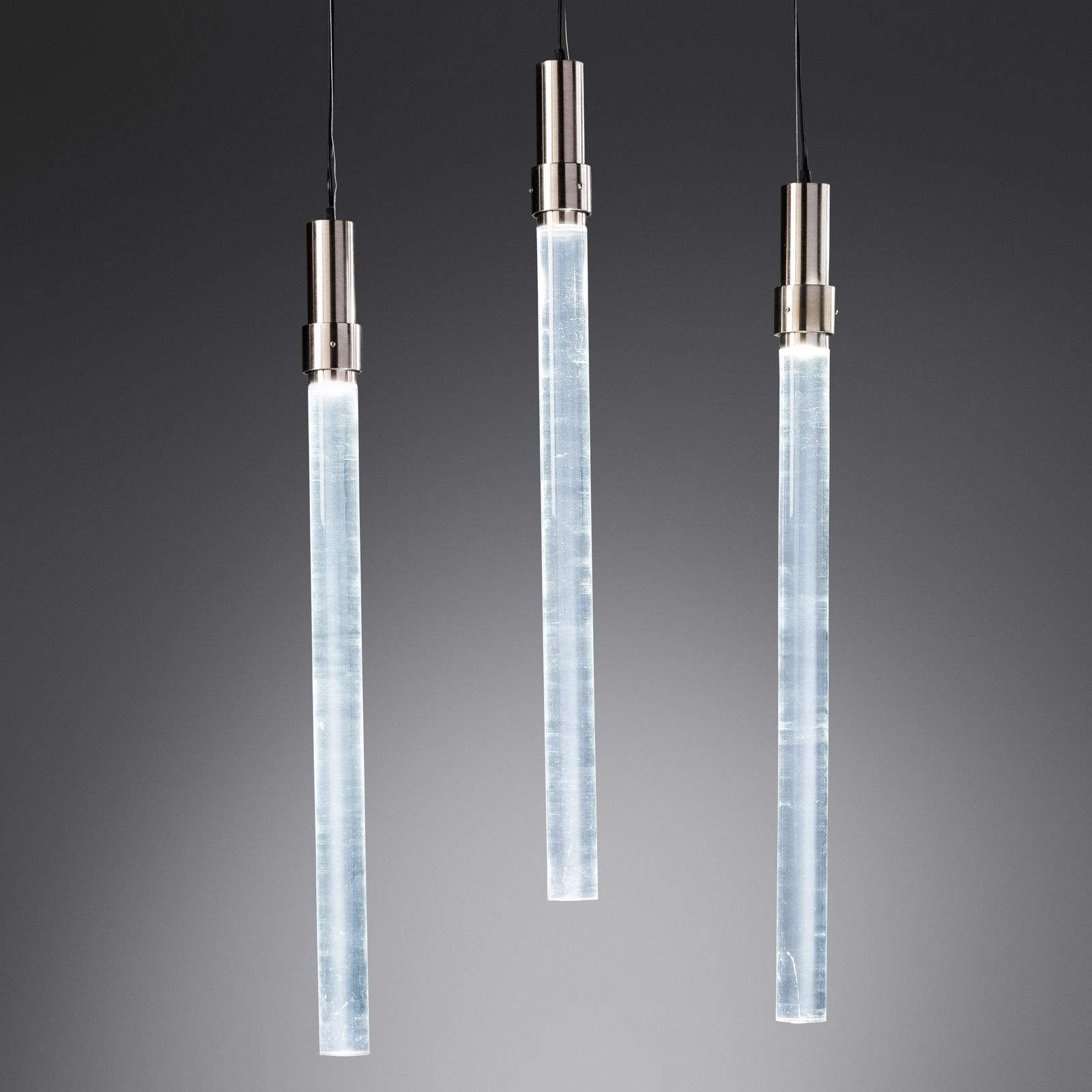 Angelo Mangiarotti (1921-2012) Set of Three Conduttore Pendants, c. 1962 Frigerio, Italy (1 of 2)