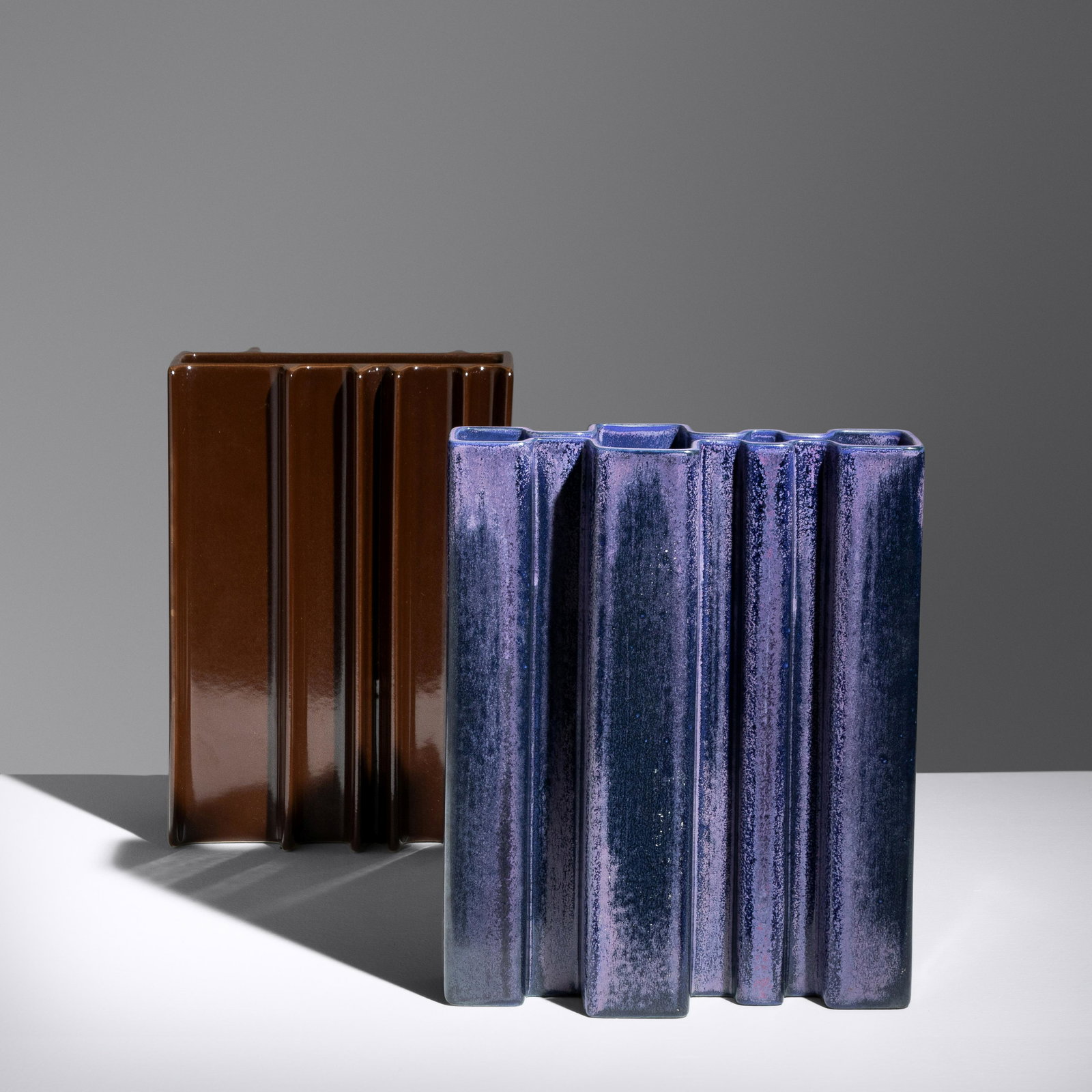 Angelo Mangiarotti (1921-2012) Two Vases Fratelli Brambilla, Italy (1 of 3)