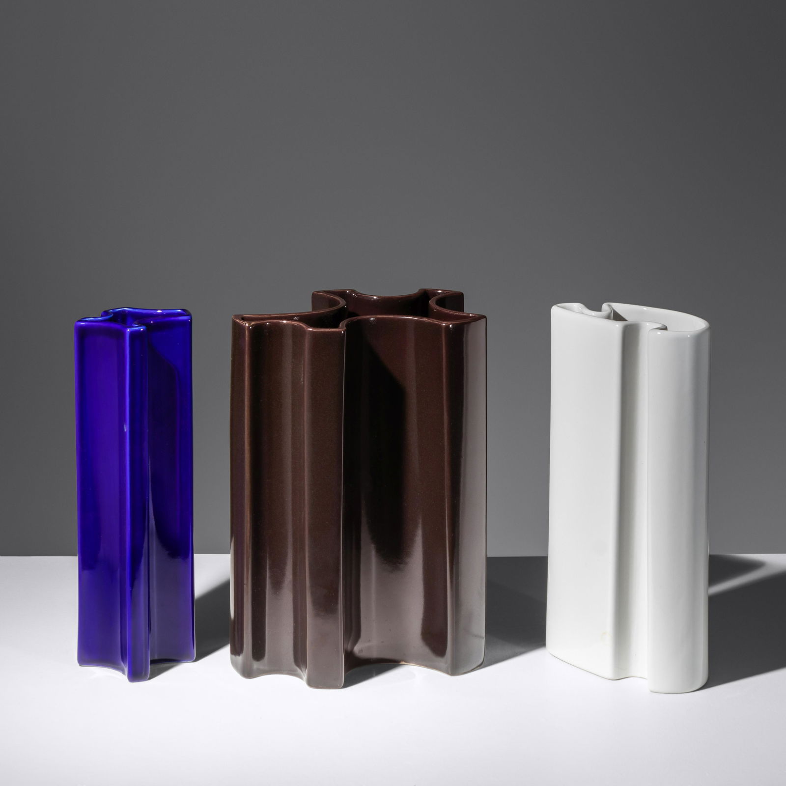 Angelo Mangiarotti (1921-2012) Three Vases Fratelli Brambilla, Italy (1 of 3)