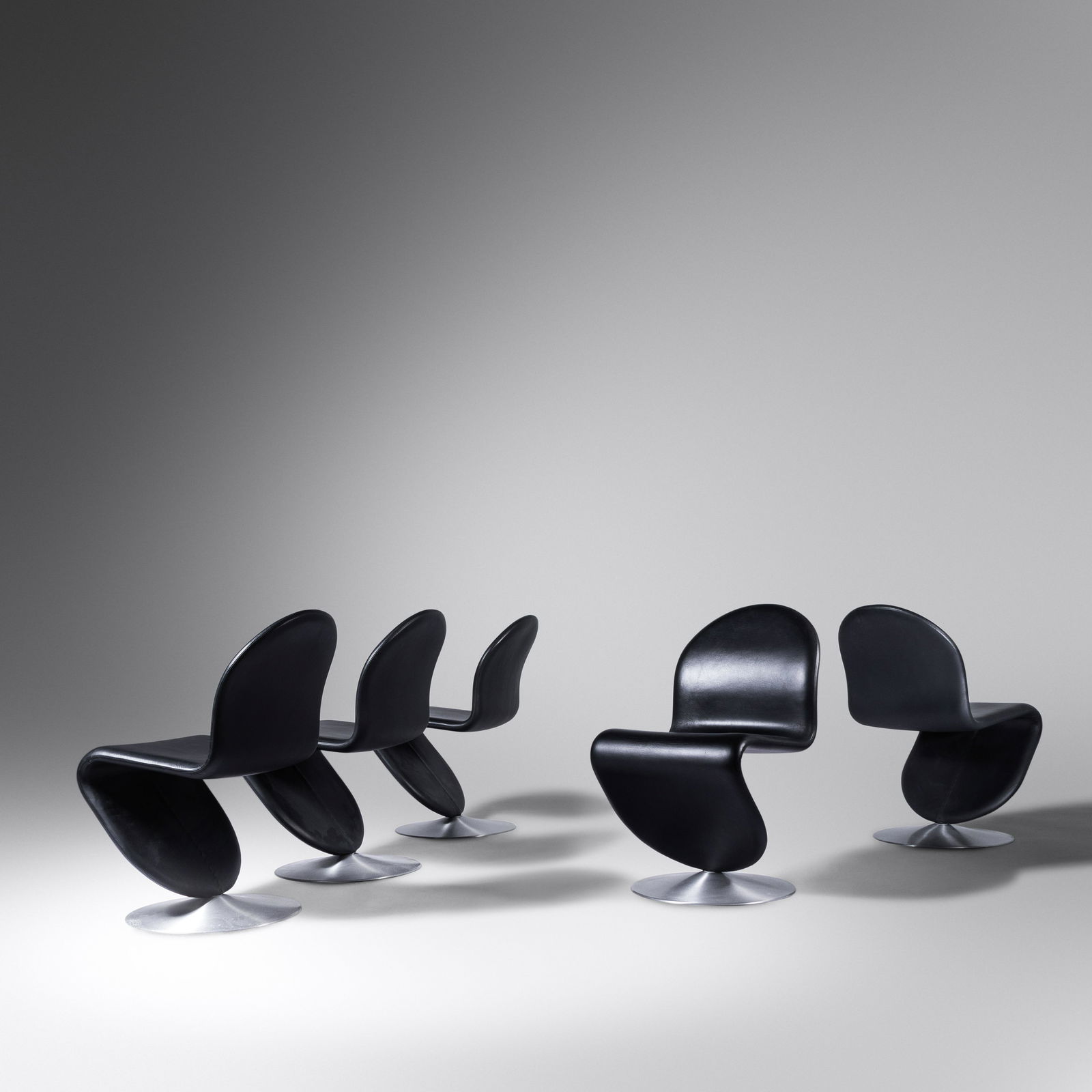 Verner Panton  (1926-1998) Set of Five System 1-2-3 Dining Chairs, c. 1990  Verpan, Denmark (1 of 2)