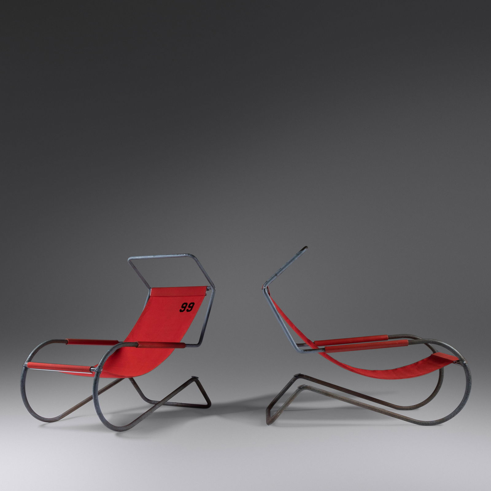 Battista and Gino Giudici (20th Century | 20th Century) Pair of Deck Chairs from Lido Swimming Club, (1 of 2)