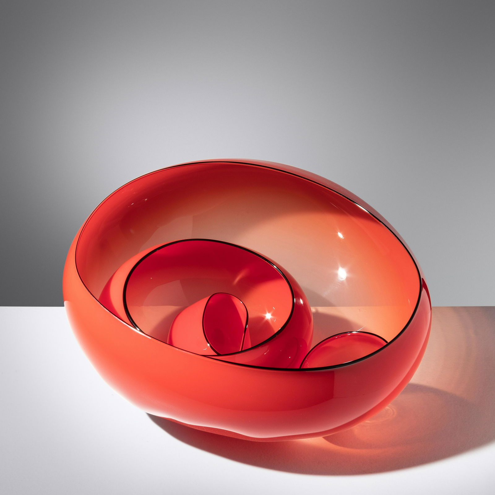 Dale Chihuly (b. 1941) Desert Sunset Basket Set with Black Lip Wrap, 1995 (1 of 4)