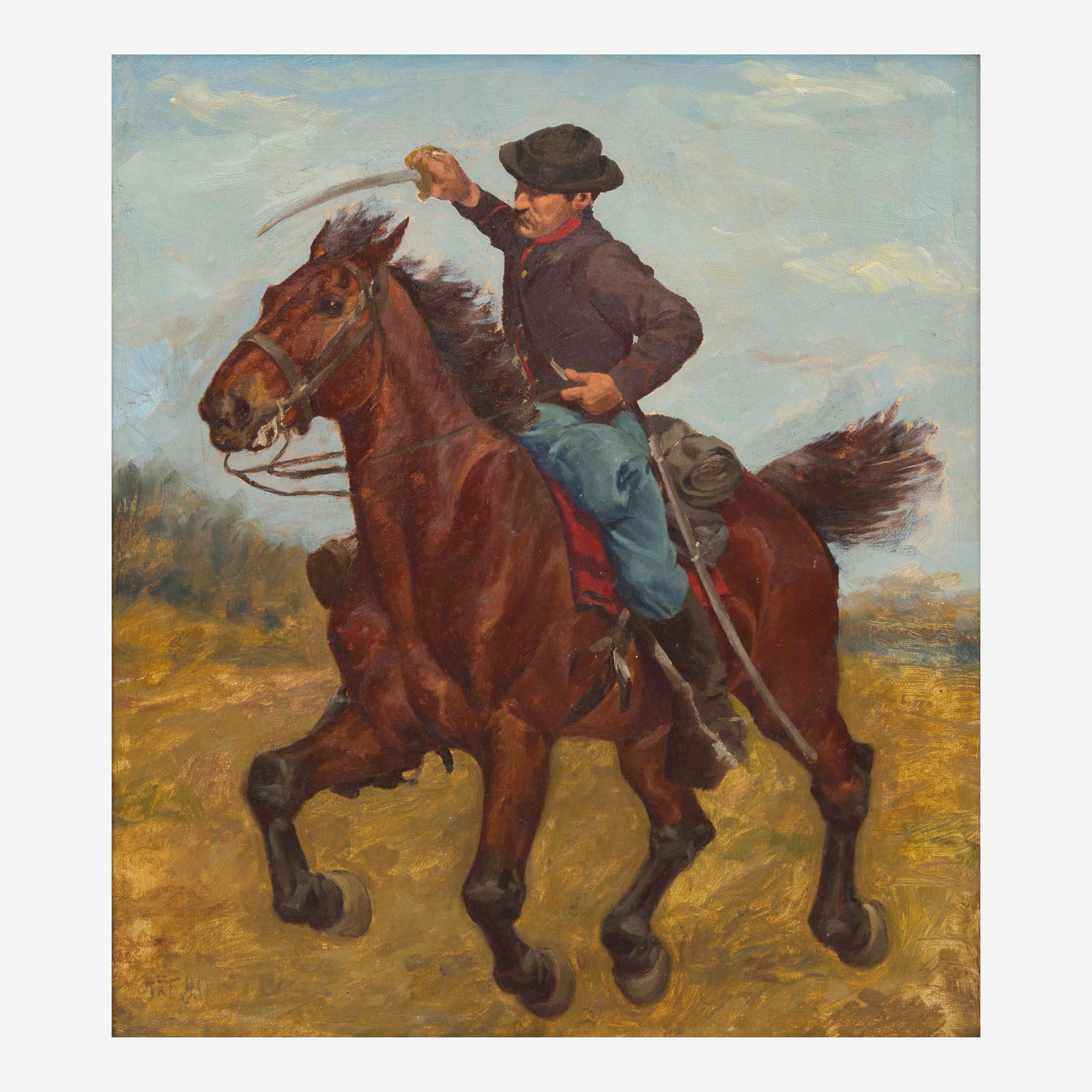 William Brooke Thomas Trego (American, 1858–1909) Mounted Soldier (1 of 2)