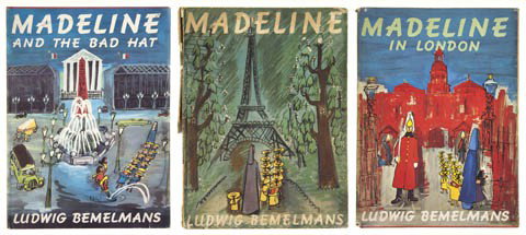 (CHILDRENS LITERATURE) BEMELMANS, LUDWIG. Madeline.: (CHILDRENS LITERATURE) BEMELMANS, LUDWIG Madeline. New York: Simon and Schuster, 1939. Folio, publisher's boards and dust jacket, pictorial endpapers. First edition. Light soiling to boards; lacking p