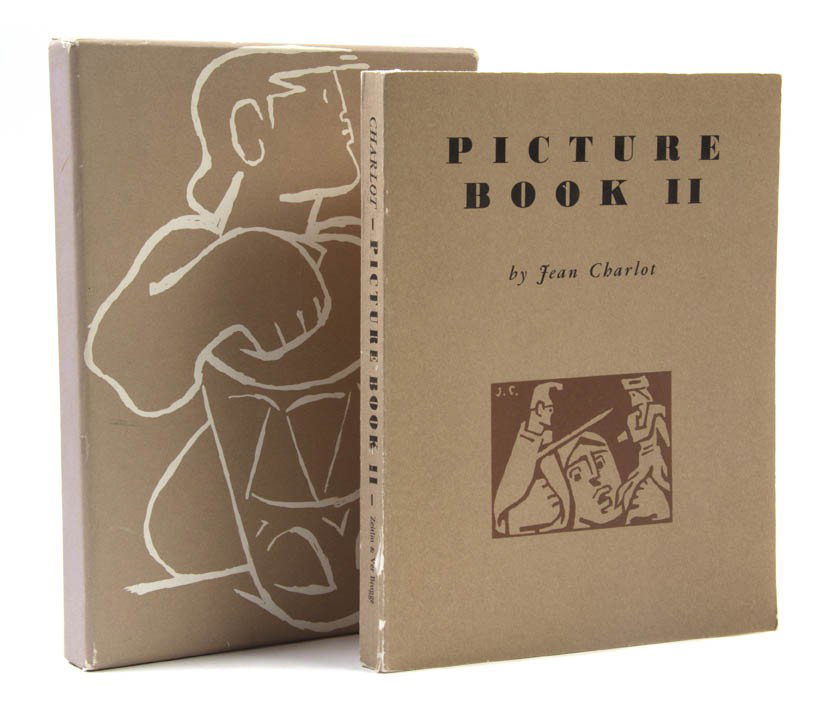 CHARLOT, JEAN. Picture Book II. Los Angeles, 1973.: CHARLOT, JEAN Picture Book II. Los Angeles: Zeitlin & Van Brugge, 1973. Folio, original printed wraps, slipcase, uncut. Limited edition, number 954 of 1,000 copies signed by the artist and printer, Ly