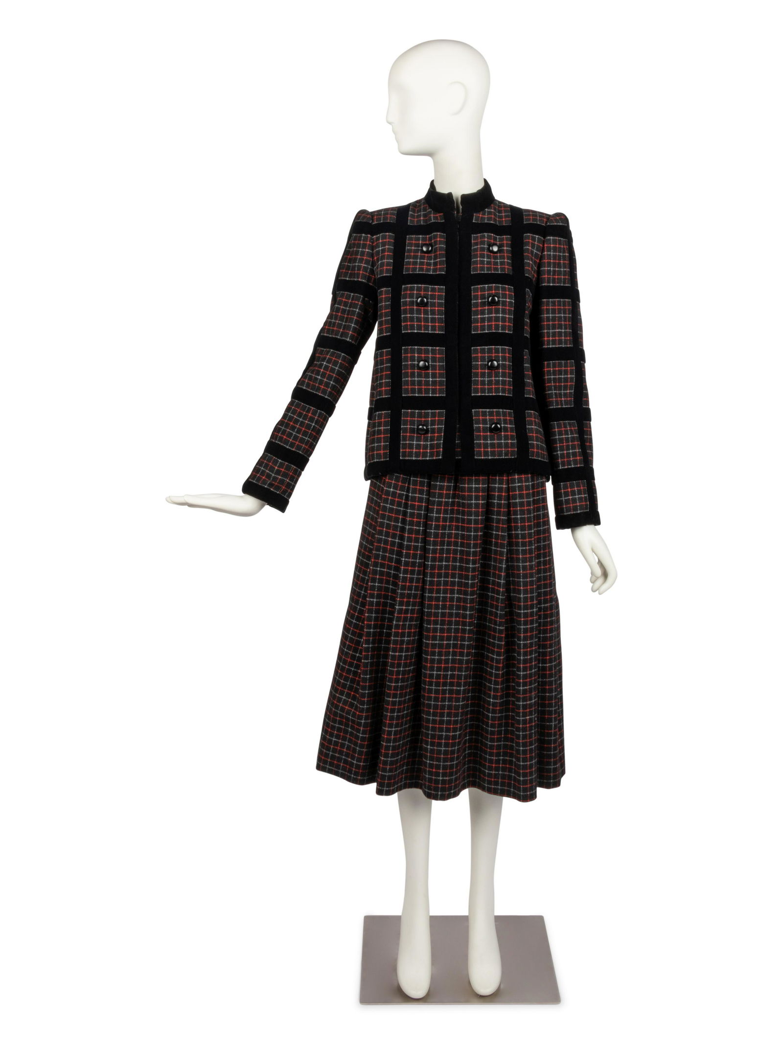Givenchy Haute Couture Tartan Suit, Fall 1982 (1 of 5)