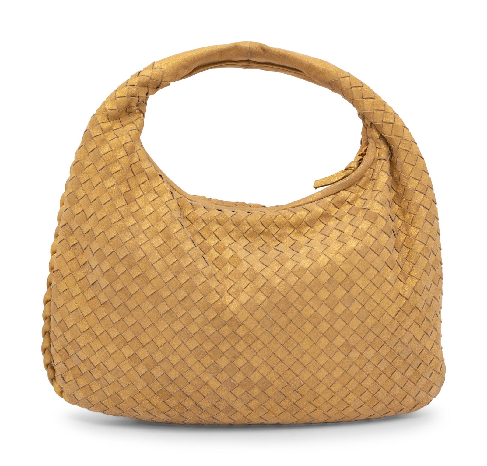 Bottega Veneta Gold Intrecciato Leather Hobo (1 of 5)