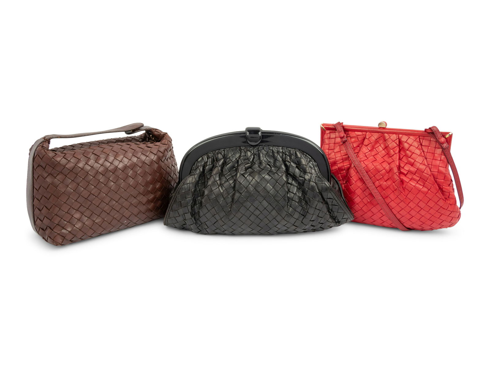 Three Bottega Veneta Intrecciato Handbags, 1980-2000 (1 of 4)