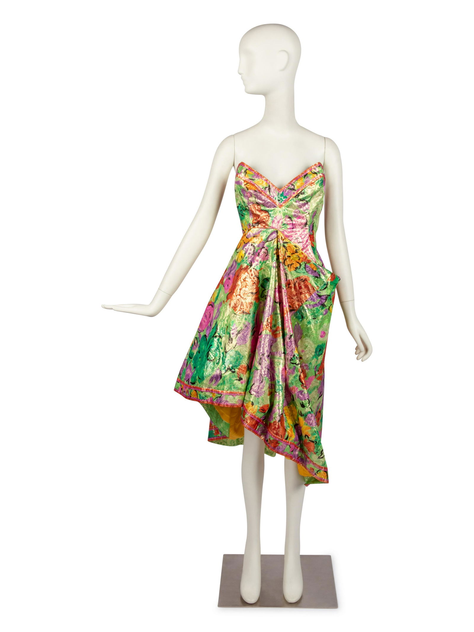 Leonard Strapless Dress, 1980s (1 of 7)