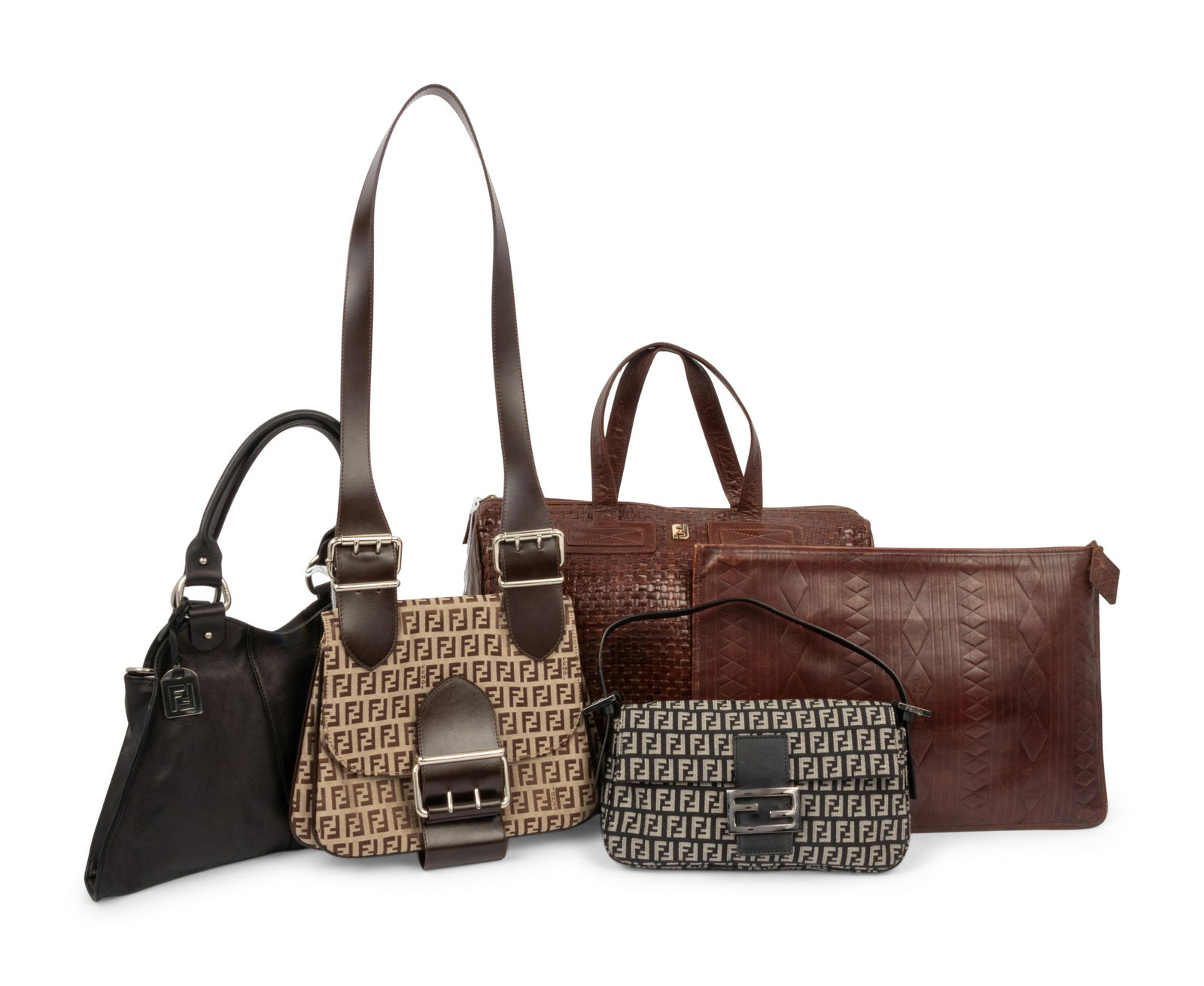 Collection of Five Fendi Handbags, 1970-2000s (1 of 4)