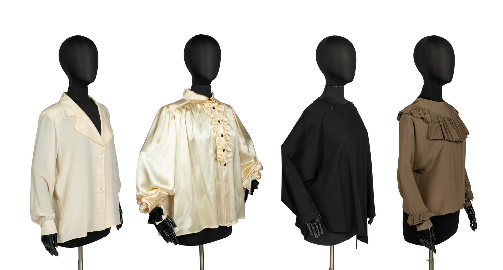 Four Designer Tops: Two Yves Saint Laurent Rive Gauche & Two Chloé by Karl Lagerfeld, 1980-90s (1 of 4)