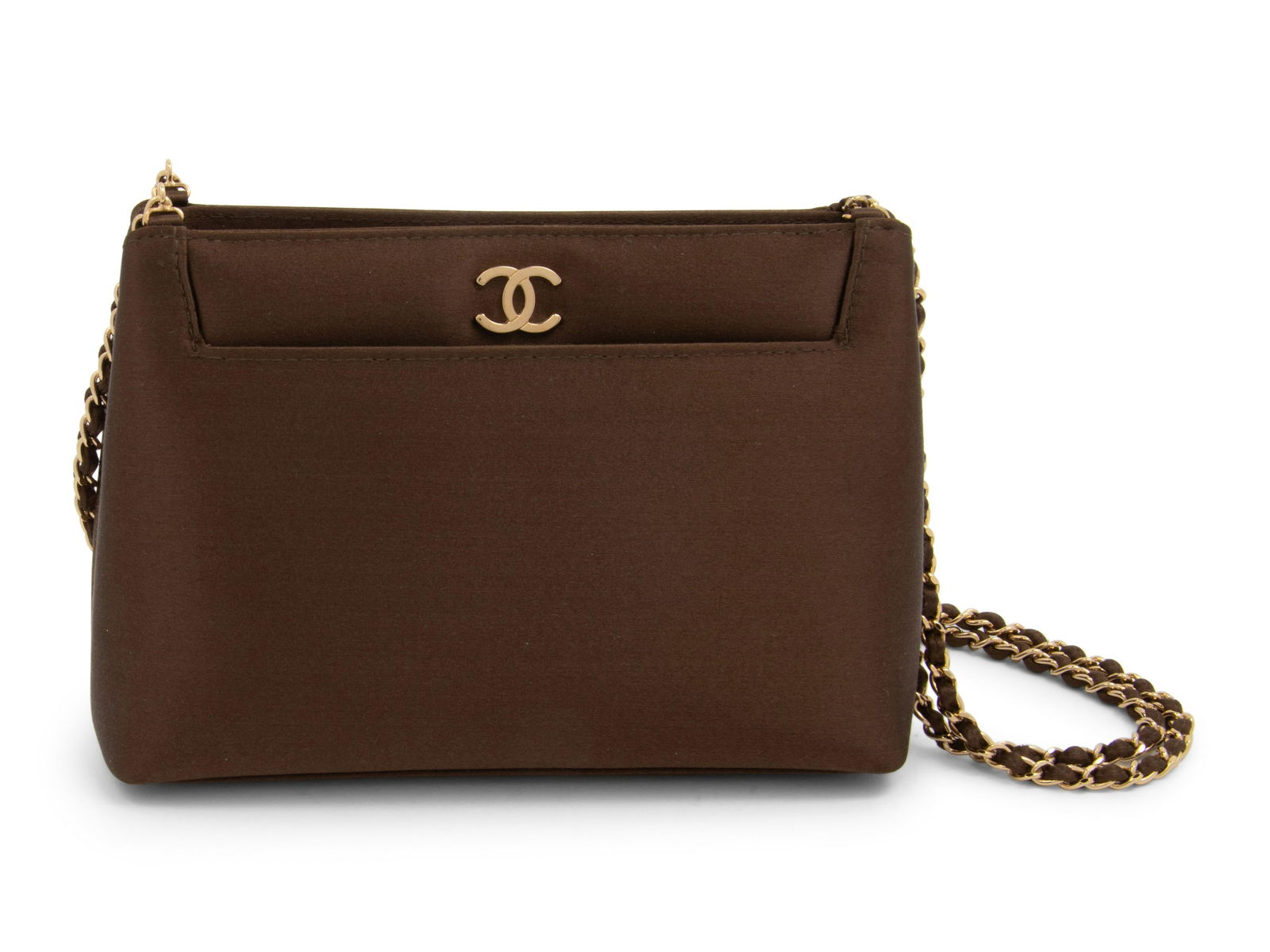 Chanel Brown Satin Evening Bag, 2000-02 (1 of 7)