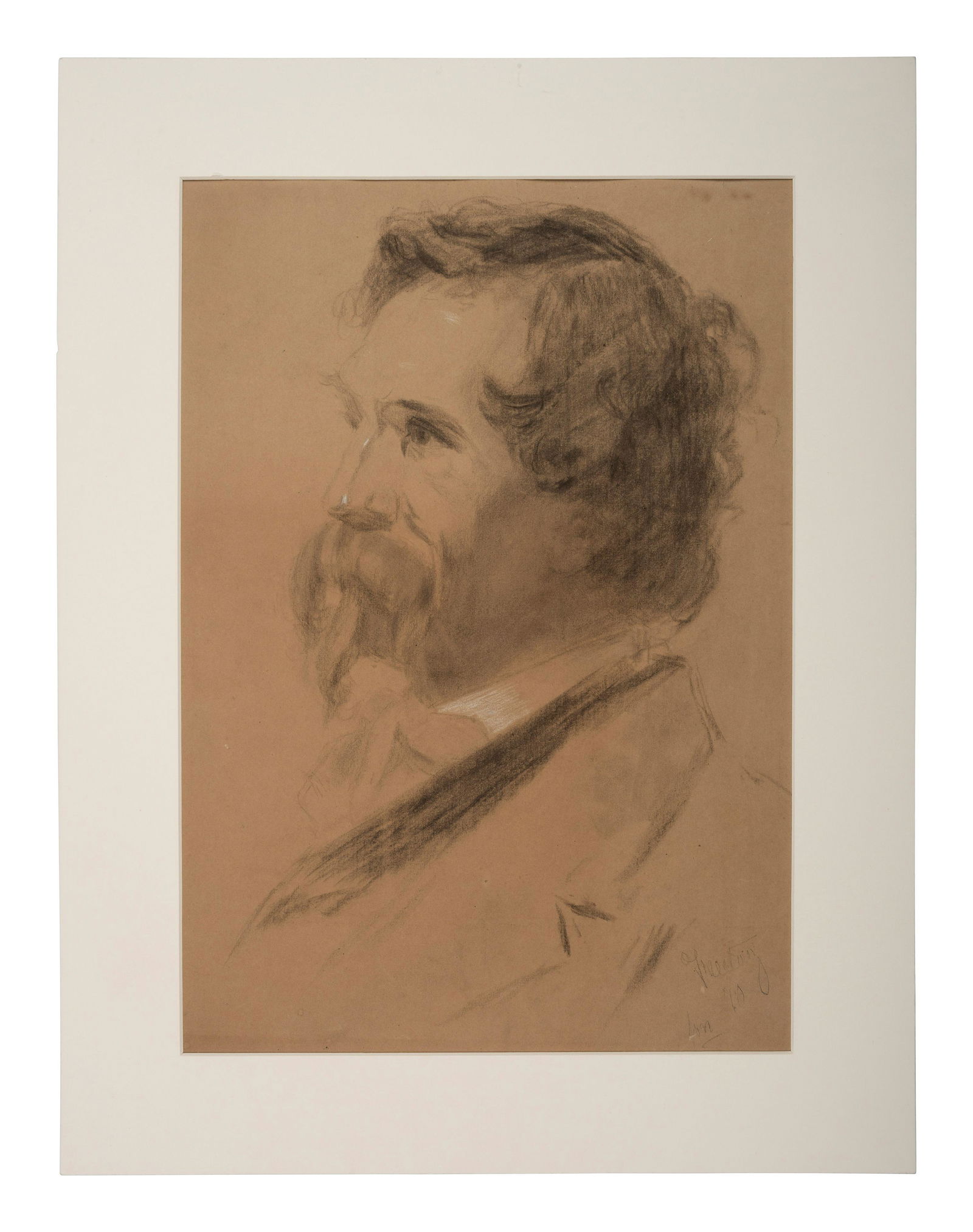 [CIVIL WAR]. Archive of material related to artist and Civil War soldier Conrad Freitag, highlighted: [CIVIL WAR]. Archive of material related to artist and Civil War soldier Conrad Freitag, highlighted by original sketch of Winfield Scott Hancock, correspondence, and cabinet card of the artist. Conra