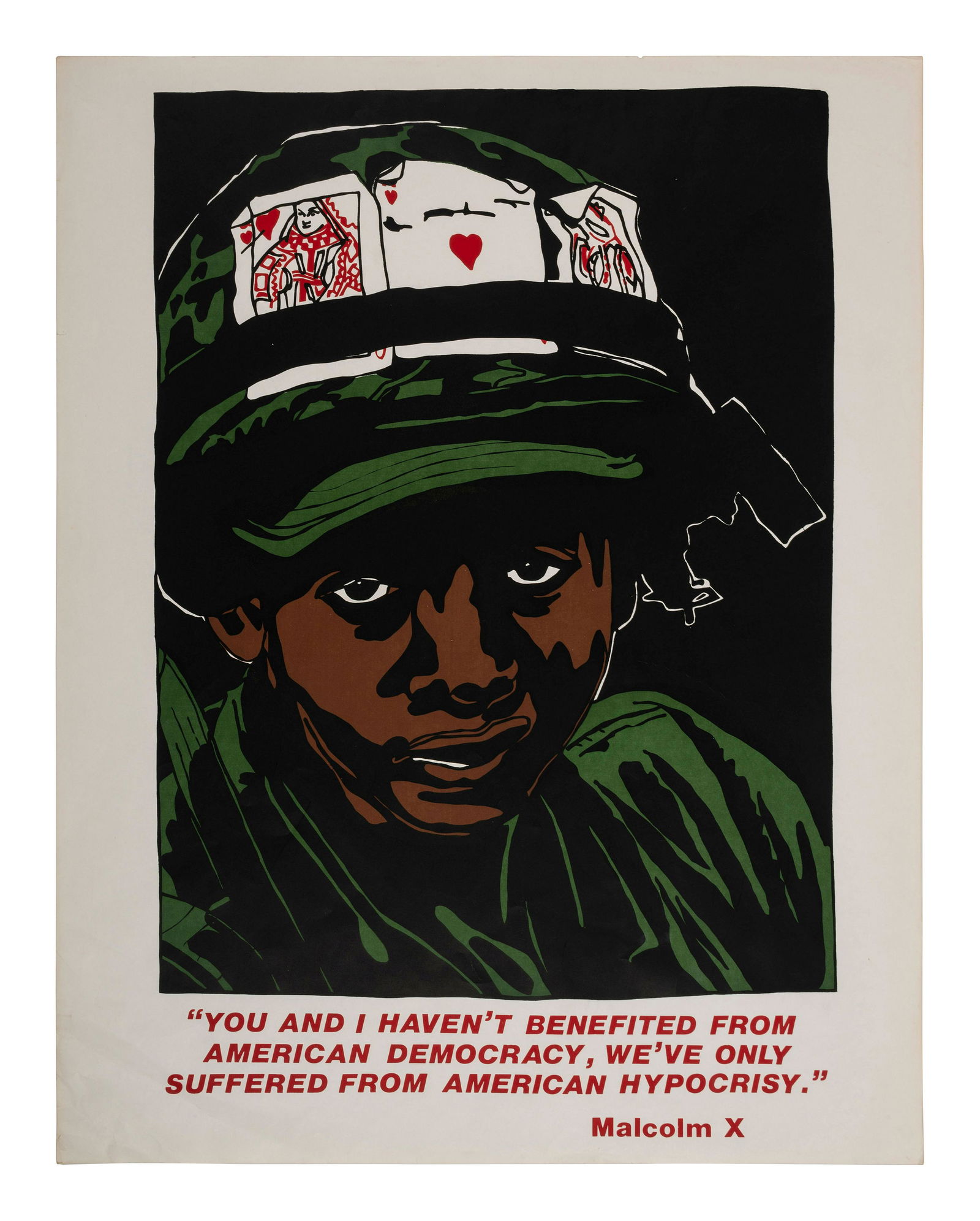 [AFRICAN AMERICANA - MILITARIA]. "You and I have not benefited from American Democracy, We've only (1 of 1)