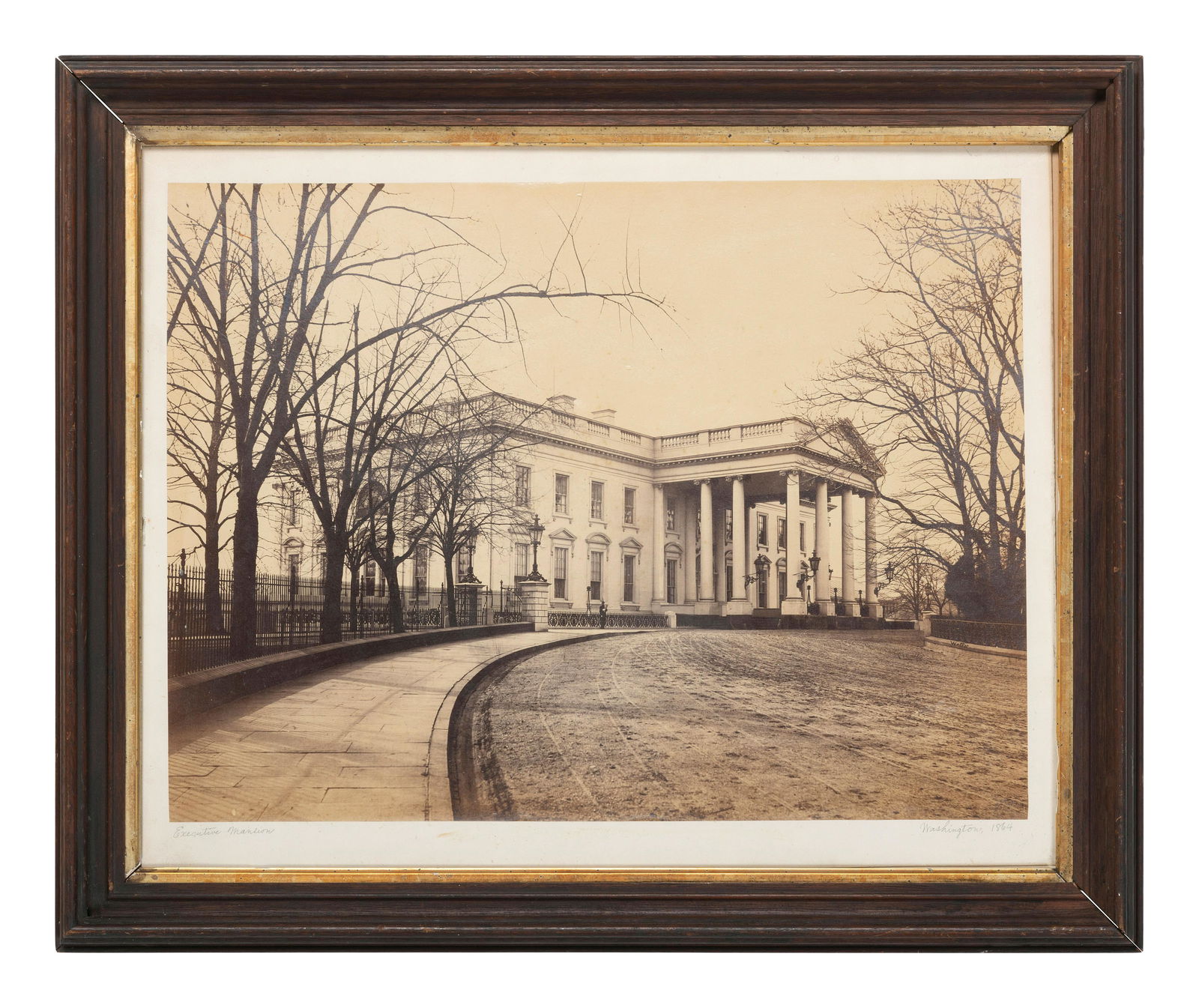 [THE WHITE HOUSE]. WALKER, Lewis Emery (1820-1880), photographer. Large format photograph of the (1 of 3)