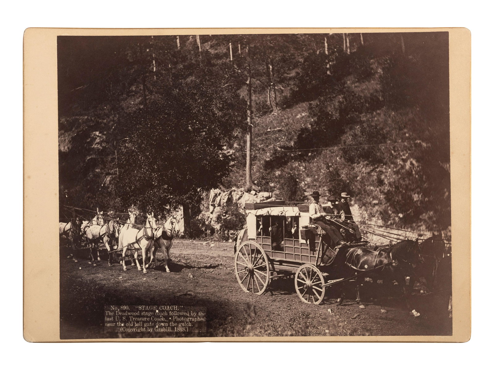 [WESTERN AMERICANA]. GRABILL, John C.H. (1849-1903), photographer. "Stage Coach." The Deadwood stage (1 of 1)