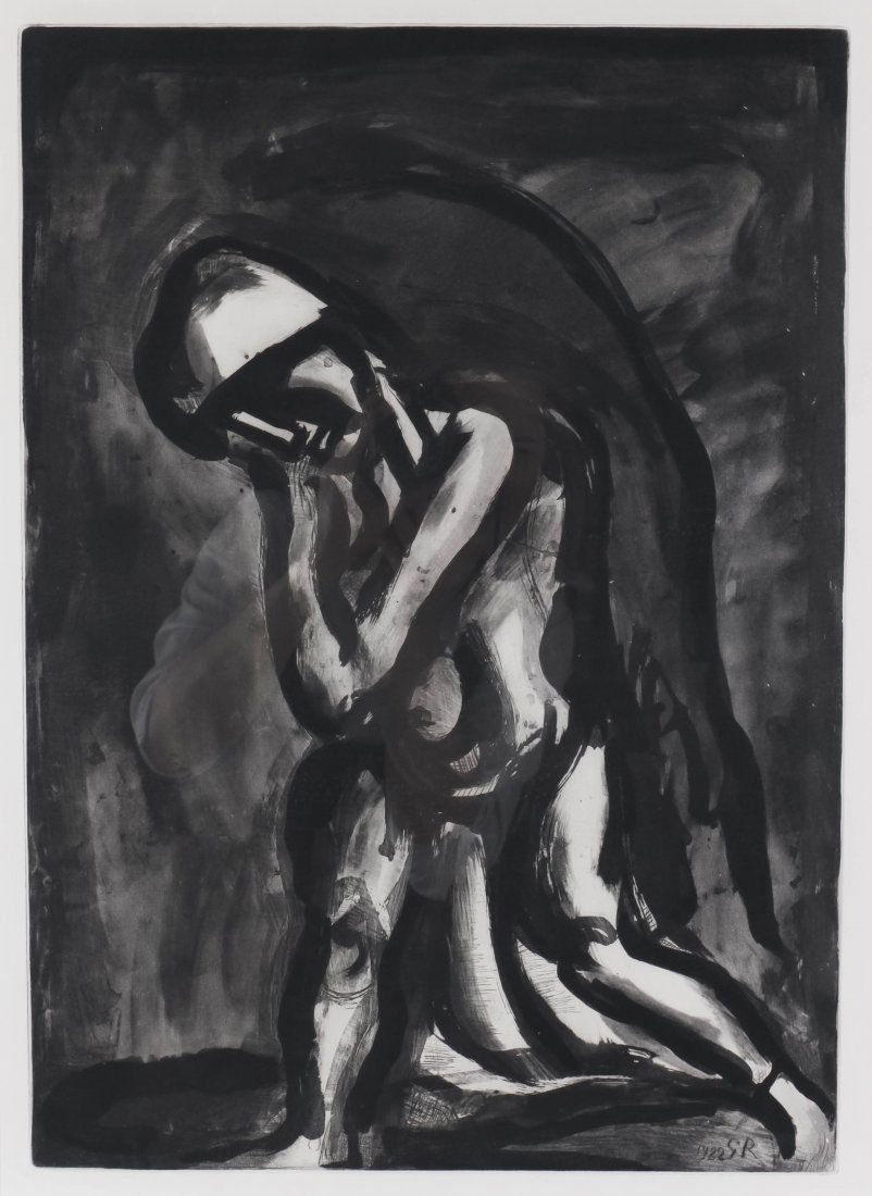 Georges Rouault, (French, 1897-1954), Hiver Le'pre: Georges Rouault (French, 1897-1954) Hiver Le'pre de la Terre lithograph 20 x 14 1/4 inches. Property from the Collection of Dr. and Mrs. John Cordes, Elm Grove, Wisconsin