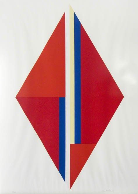 Ilya Bolotowsky, (American/Russian, 1907-1981), Dy: Ilya Bolotowsky (American/Russian, 1907-1981) Dynamic Diamond silkscreen signed Ilya Bolotowsky (lower right) 29 1/2 x 21 1/2 inches. Property from a Private Collector
