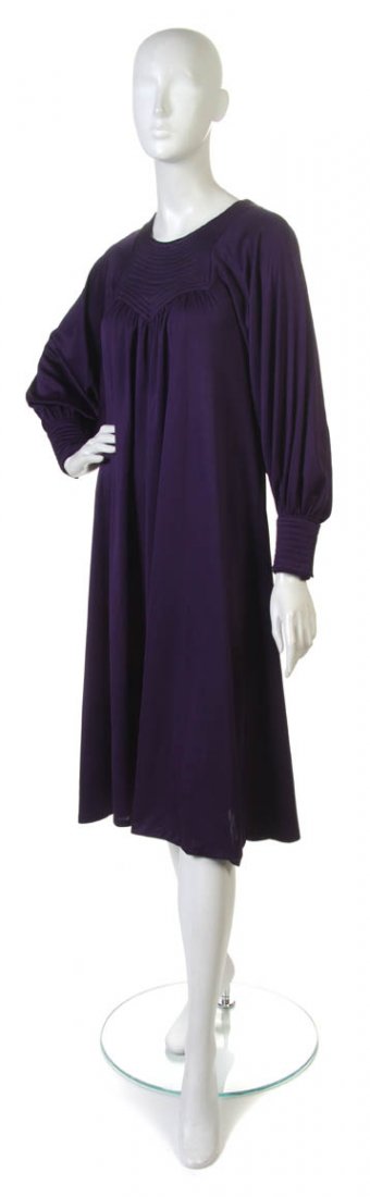 A Monet Purple Jersey Dress.: A Monet Purple Jersey Dress. Labeled: Monet.
