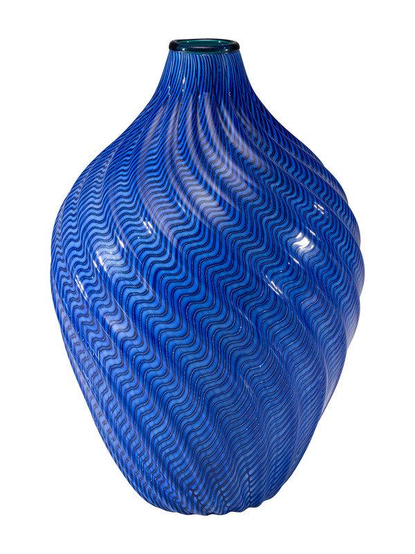 Lino Tagliapietra (Italian, born 1934) and Marina Angelin (20th Century) for Effetre Internationale: Lino Tagliapietra (Italian, born 1934) and Marina Angelin (20th Century) for Effetre Internationale Murano glass vase with etched maker's marks to underside Height 10 3/4