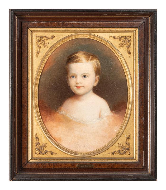 American School, Late 19th Century: American School, Late 19th Century Portrait of Granville Welsh Cecil oil on canvas laid to board unsigned 19 1/4 x 15 1/4 inches. Genealogical records from Danville,