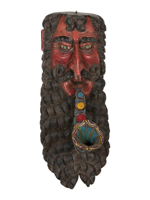 A Mexican Carved and Painted Wood Festival Mask: A Mexican Carved and Painted Wood Festival Mask 20th Century Height 34 3/4 inches. This lot is located in Cincinnati. Property from the Collection of Jonathan Holstein, San Francisco,