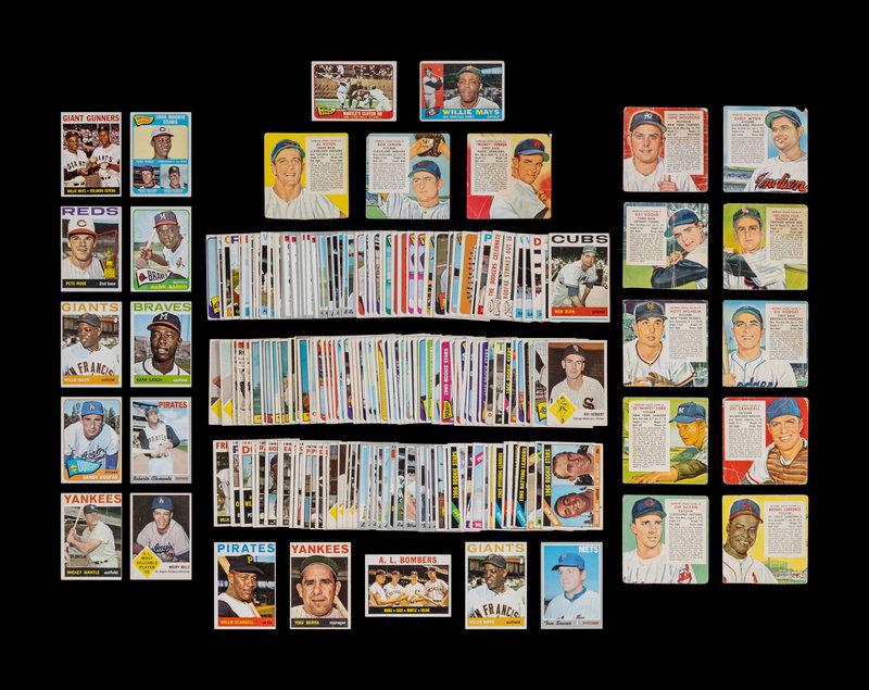 A Group of Nearly 200 1950s-70s Baseball Cards Including Mickey Mantle, Willie Mays and Multiple Hal (1 of 4)