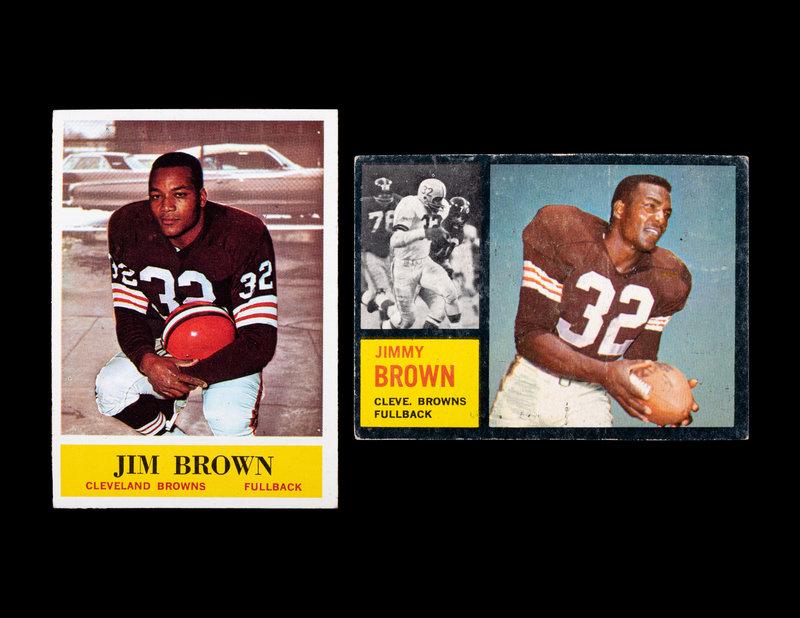 A Group of 1960s Jim Brown Football Cards (1 of 4)