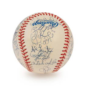 A 1997 Florida Marlins World Series Champions Team Signed Autograph Baseball - 33 Signatures (Becket (1 of 6)