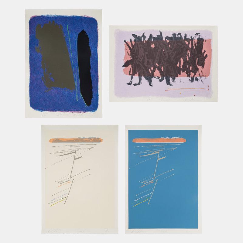 Dan Christensen
(American, 1942-2007)
Blue Rancho, Shanidar, Jivaro I, and Jivaro II (a group o (1 of 10)