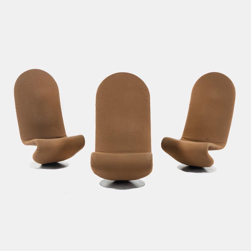 Verner Panton
(Danish, 1926-1998)
Set of Three System 1-2-3 Lounge Chairs (1 of 3)