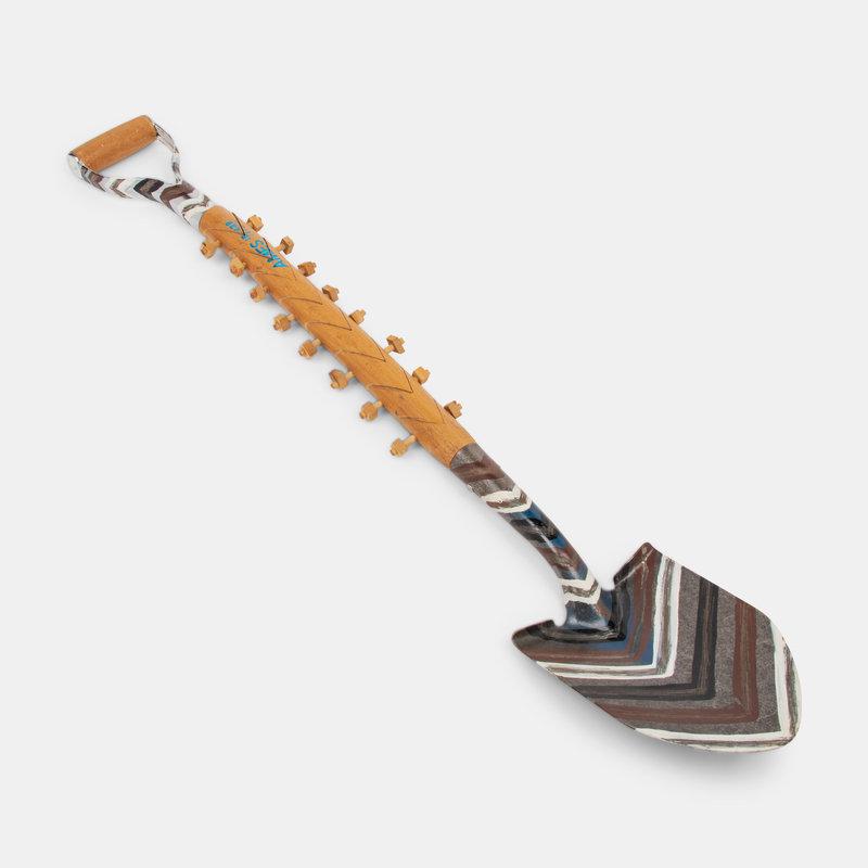 Margaret Wharton (American, 1943-2014) Pala, 1985: Margaret Wharton (American, 1943-2014) Pala, 1985 painted metal and wood signed, dated, and numbered 28/35 Height: 39 inches. Size Height: 39 inches. Signature