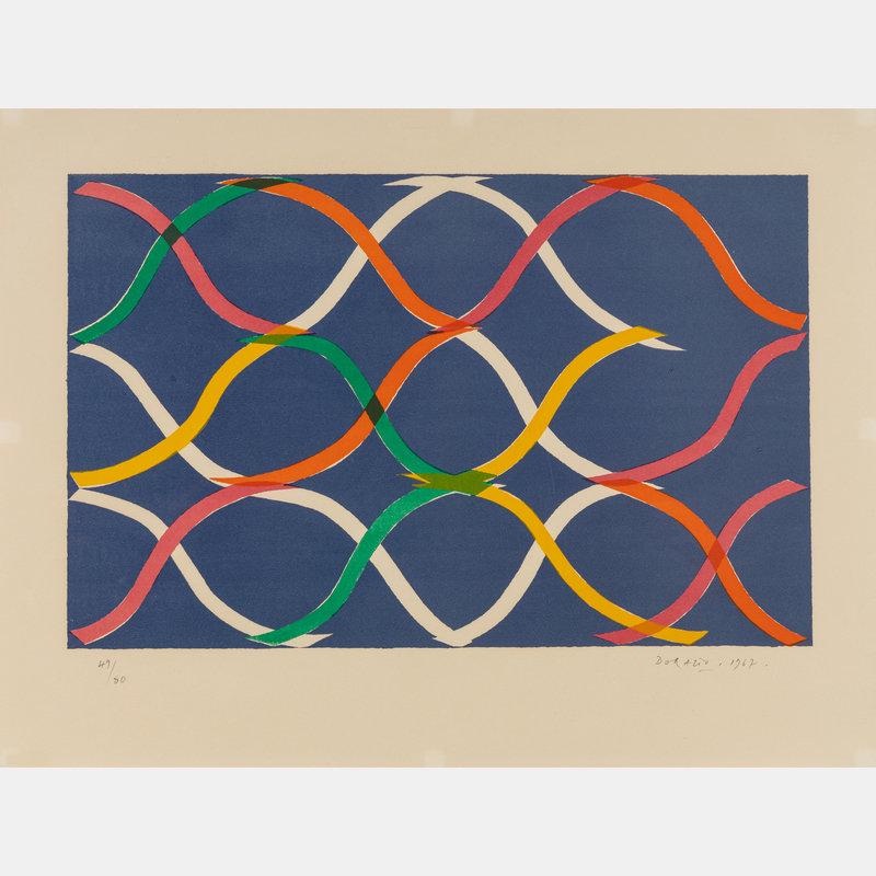 Piero Dorazio (Italian, 1927-2005) Untitled, 1967: Piero Dorazio (Italian, 1927-2005) Untitled, 1967 lithograph signed, dated, and numbered 49/80 in pencil 13 3/4 x 21 1/2 inches. Size 13 3/4 x 21 1/2 inches. Condition<
