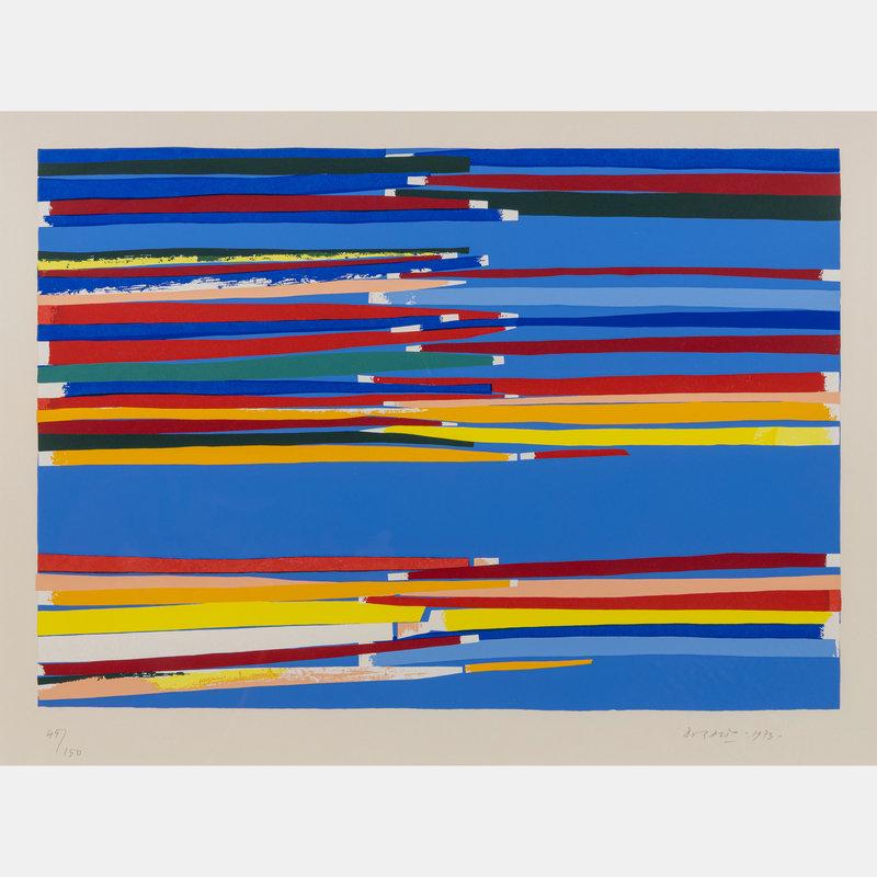 Piero Dorazio (Italian, 1927-2005) Untitled, 1973: Piero Dorazio (Italian, 1927-2005) Untitled, 1973 screenprint signed, dated, and numbered 45/150 in pencil 13 1/2 x 19 1/2 inches. Size 13 1/2 x 19 1/2 inches. Conditio