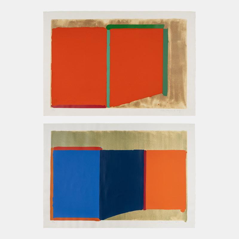 John Hoyland (British, 1934-2011) Two Works, 1969: John Hoyland (British, 1934-2011) Two Works, 1969 screenprints each signed, dated, and numbered out of 75 in pencil Largest: 24 x 36 inches. Property from a Private Art Collection Size La