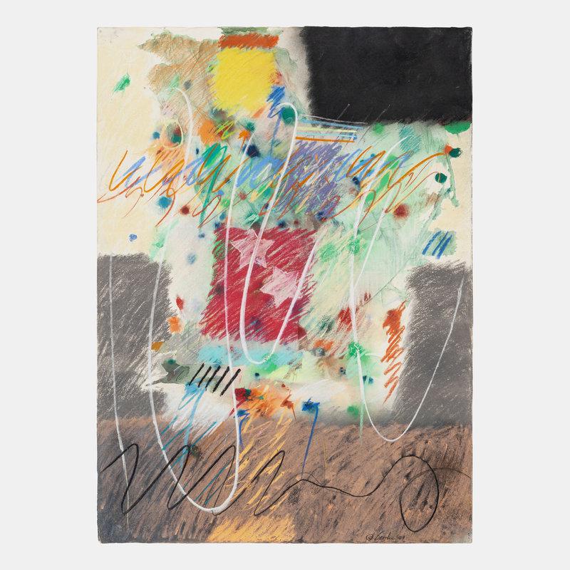 Moe Brooker (American, b. 1940) From Somewhere Back in My Long Ago, 1979: Moe Brooker (American, b. 1940) From Somewhere Back in My Long Ago, 1979 pastel on paper signed Booker and dated (lower right); titled (verso) 27 3/8 x 19 3/4 inches. Property from a Private