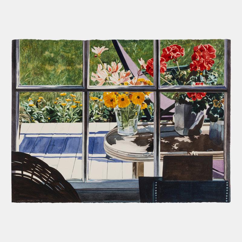 Carolyn Brady (American, 1937-2005) Summer Porch III, 1976 : Carolyn Brady (American, 1937-2005) Summer Porch III, 1976 watercolor on paper signed Carolyn Brady, dated (lower right); titled, signed and dated (verso) 22 1/4 x 30 inches. Property