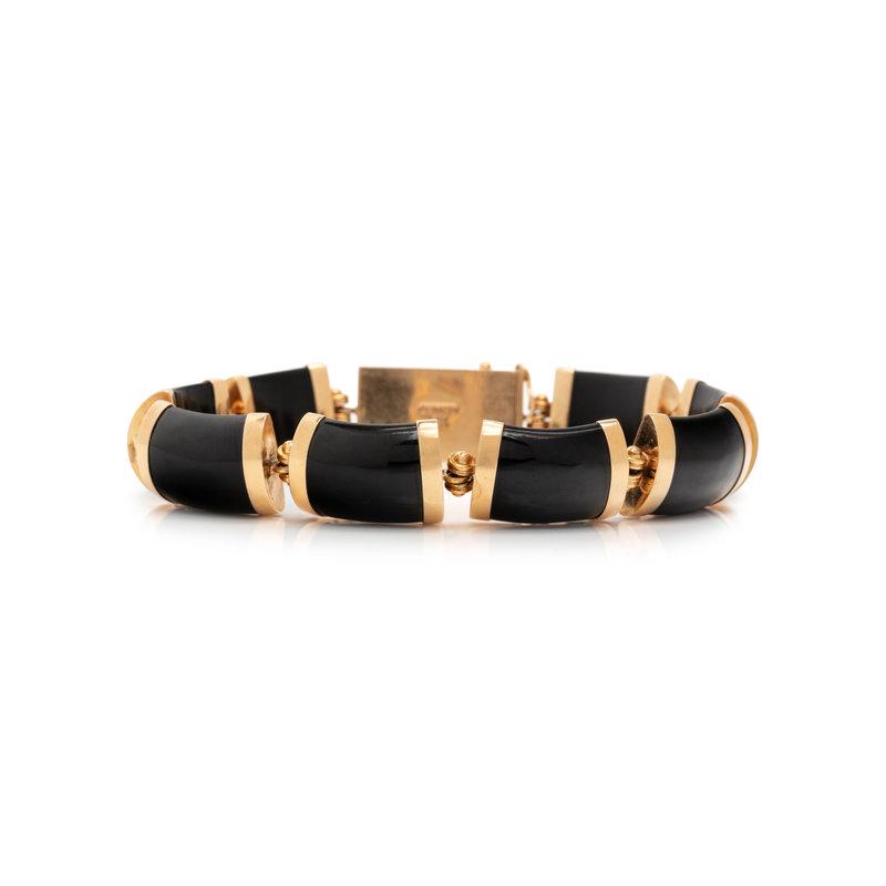 GUMPS, YELLOW GOLD AND BLACK NEPHRITE 'JOSEPHINE' BRACELET (1 of 2)