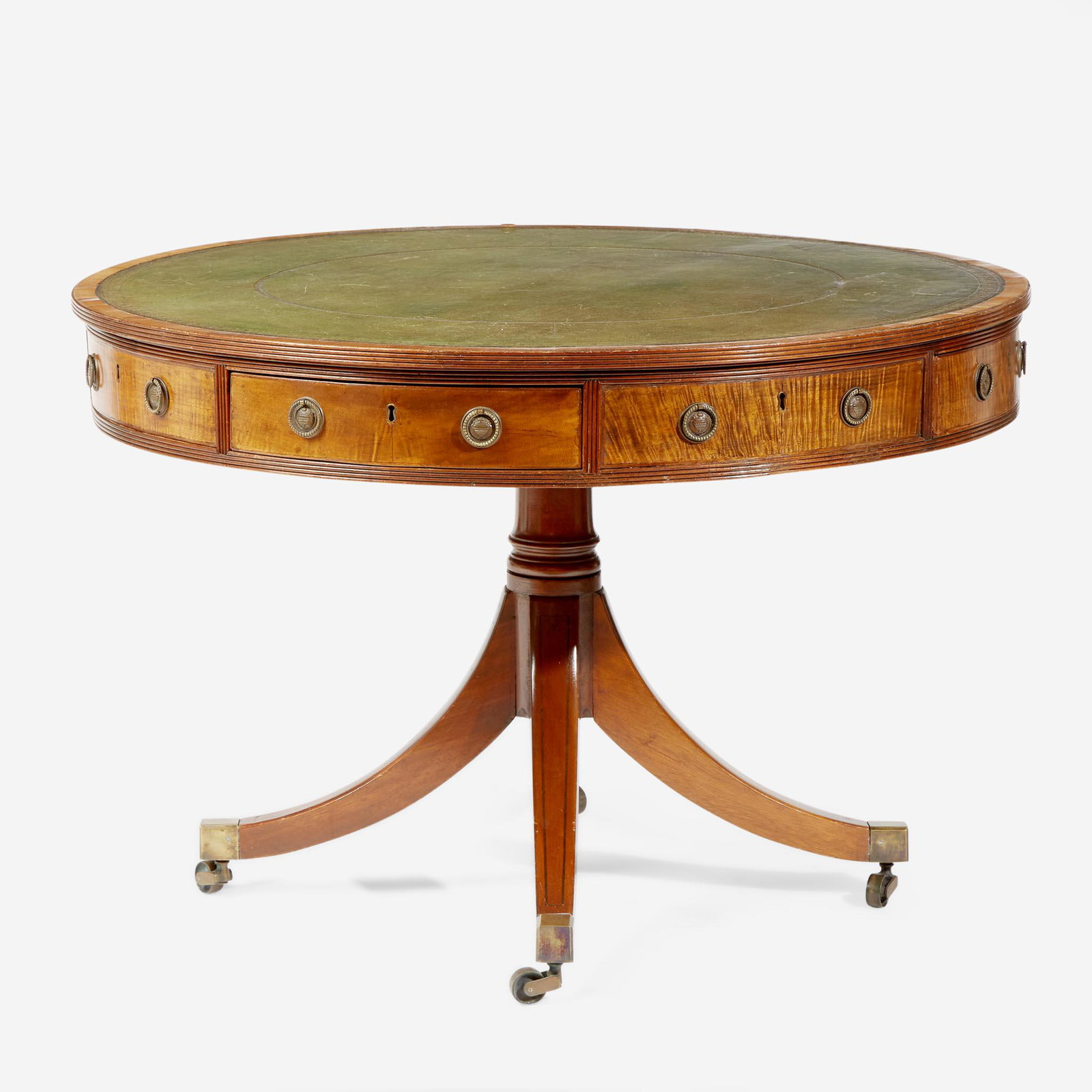 A Regency mahogany and satinwood drum center table circa 1810 (1 of 3)