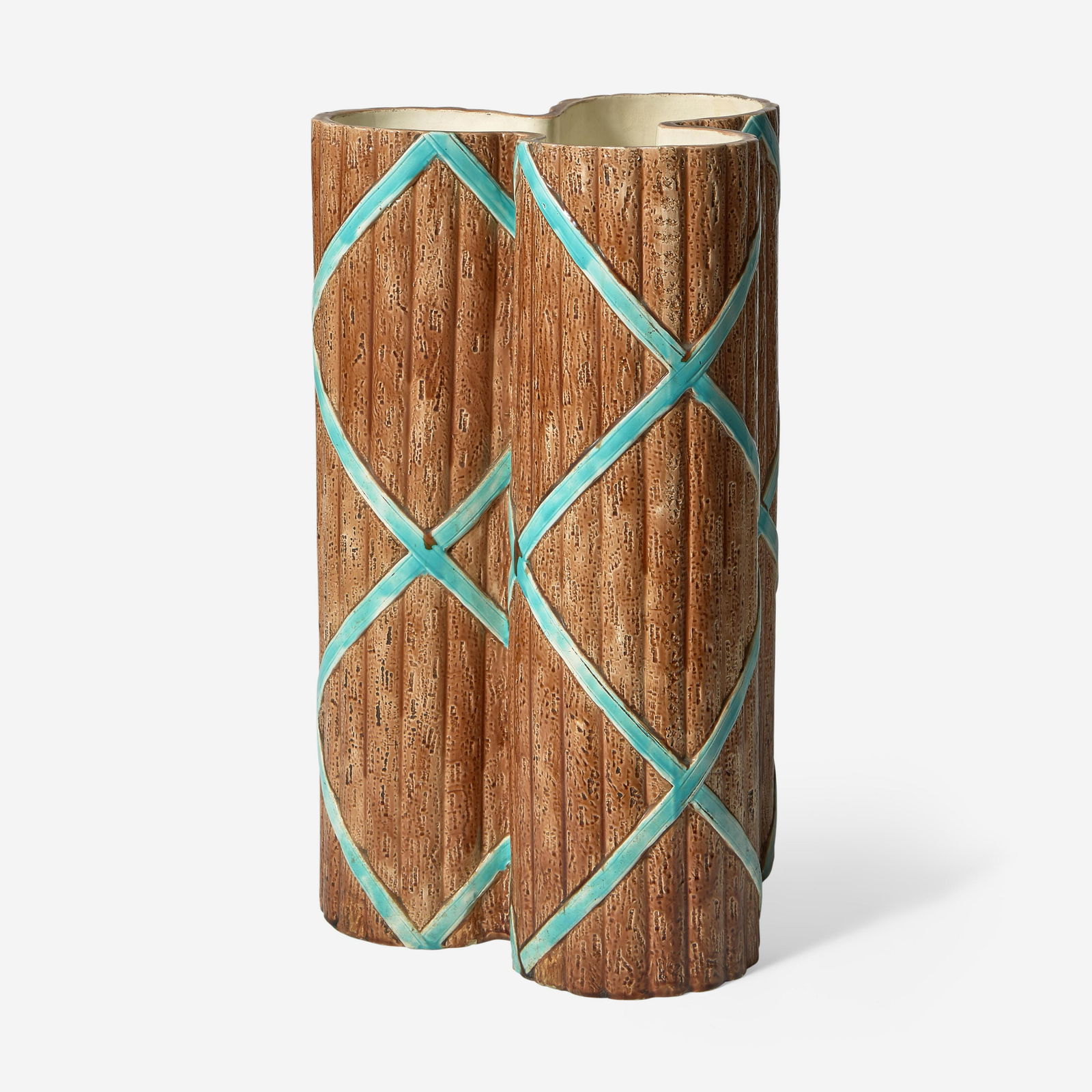 A Wedgwood majolica umbrella stand England, 1863-1870 (1 of 5)