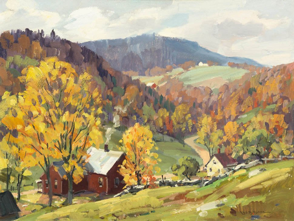 Leo B. Blake, (American, 1887-1976), Rolling Hills : Leo B. Blake (American, 1887-1976) Rolling Hills in Autumn oil on canvas signed Leo B. Blake (lower right) 16 x 20 inches.