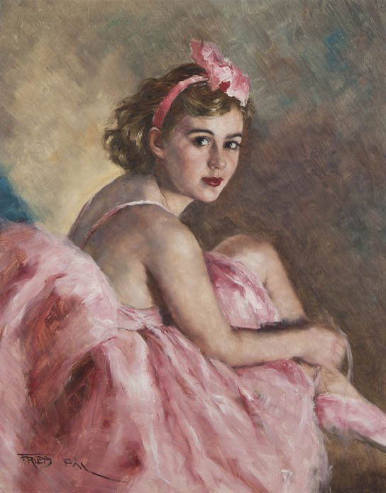 Pal Fried, (American/Hungarian, 1893-1976), Paulett: Pal Fried (American/Hungarian, 1893-1976) Paulette oil on canvas signed Fried Pal (lower left); titled (verso) 30 1/4 x 24 1/4 inches.