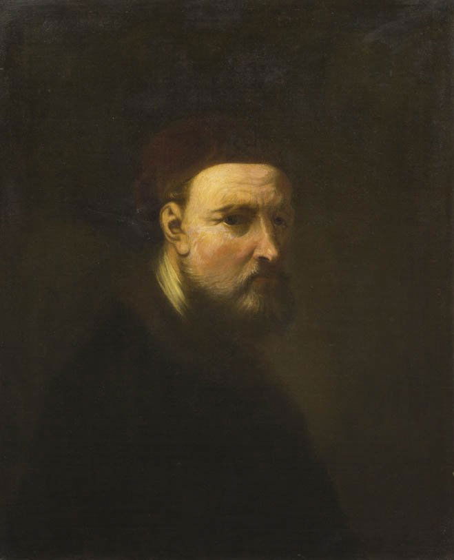 Attributed to Ferdinand Bol, (Dutch, 1616-1680), P: Attributed to Ferdinand Bol (Dutch, 1616-1680) Portrait of a Man oil on canvas 22 x 18 inches. Property from The Lucie Sable Sandler Trust, Lincolnwood, Illinois