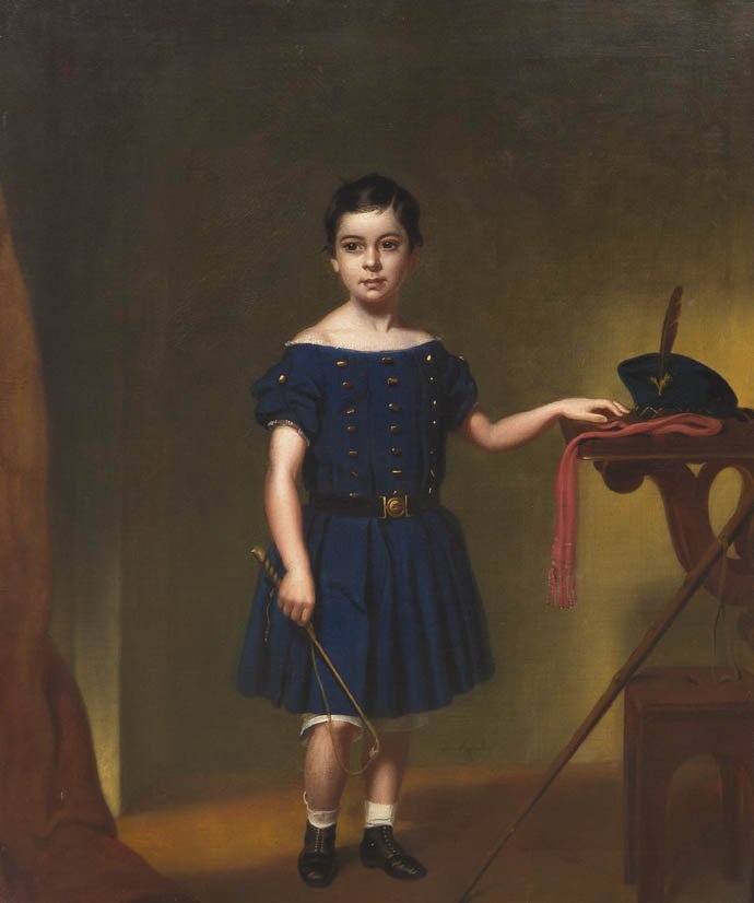 Samuel Thomas Chinn of Derby, (British, 19th centu: Samuel Thomas Chinn of Derby (British, 19th century) Earl of Mar and Kelly, 1860 oil on canvas signed S. Chinn and dated (lower right) 30 1/4 x 25 inches. Property from the Estate of