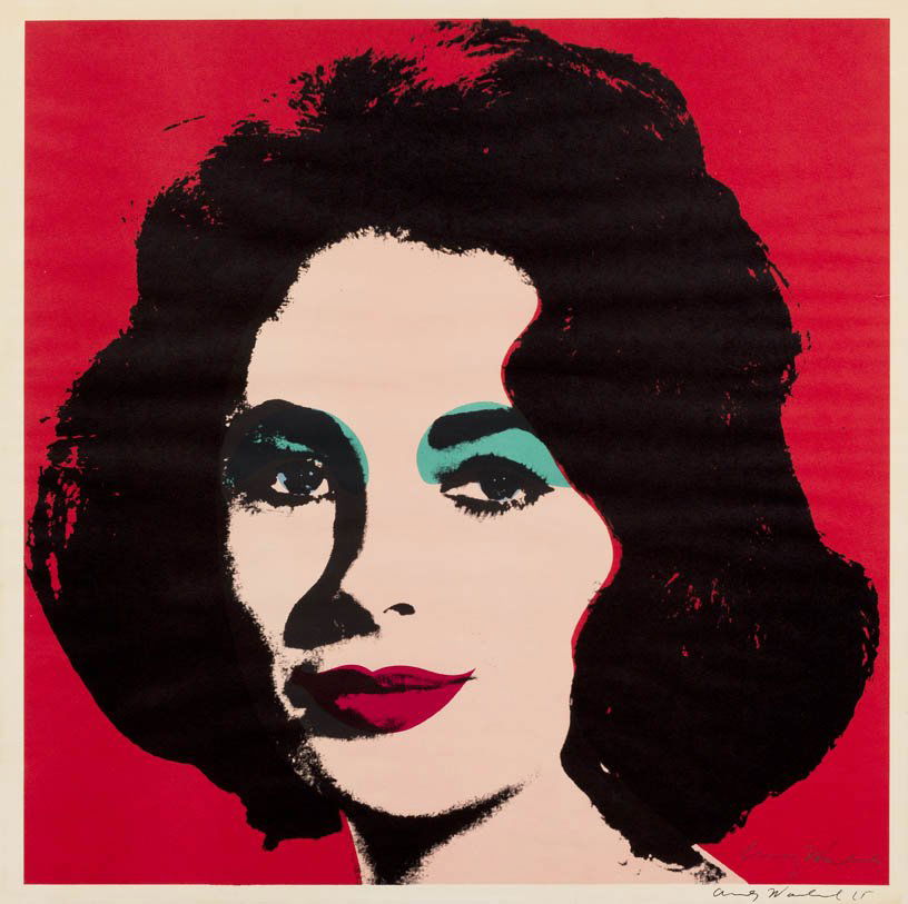 Andy Warhol, (American, 1928-1987), Liz, 1965: Andy Warhol (American, 1928-1987) Liz, 1965 offset color lithograph signed Andy Warhol and dated (lower right) 21 7/8 x 21 7/8 inches. Ref: Feldman/Schellmann, II.7 Property from a